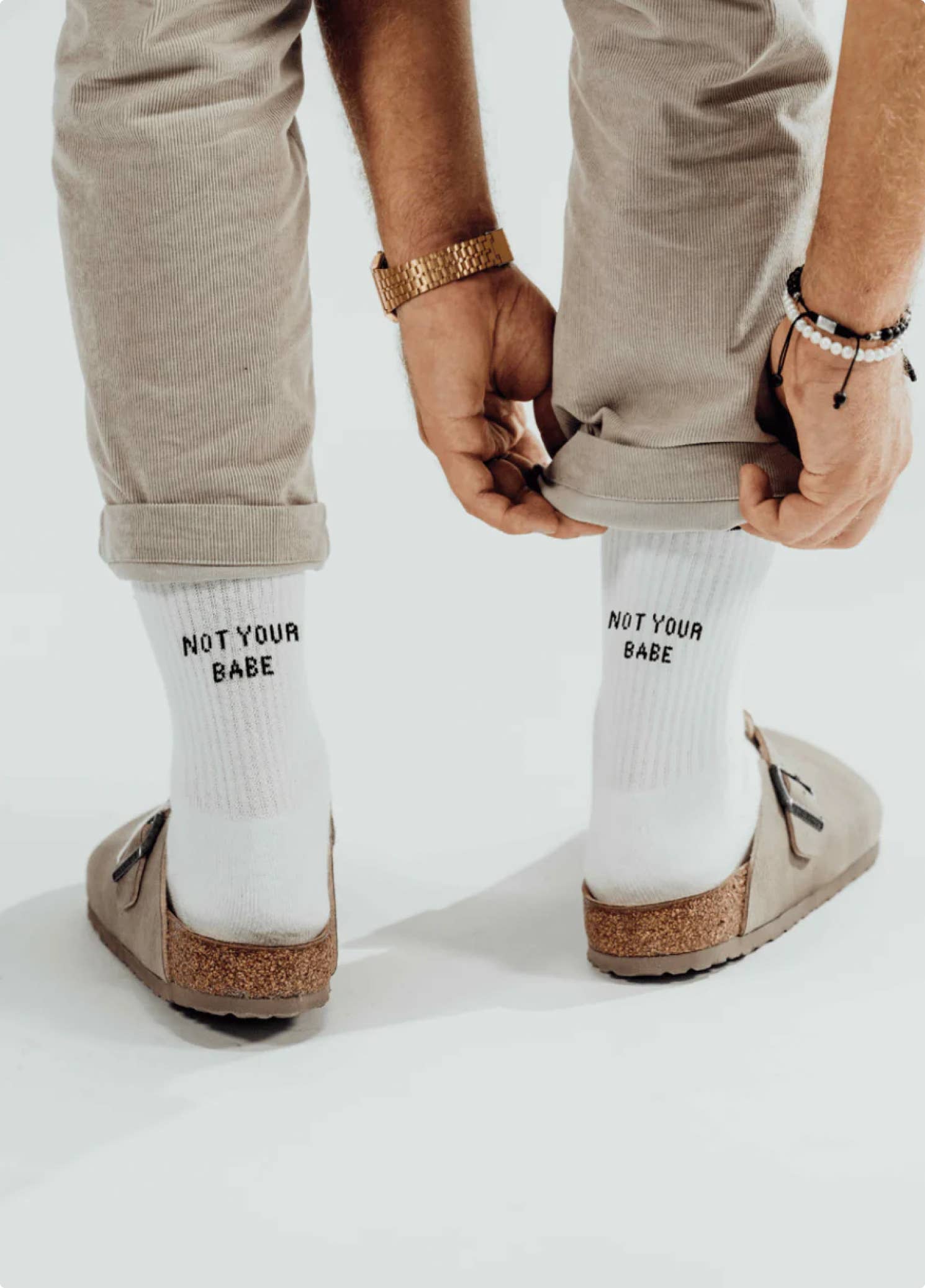 Calzini “Not Your Babe” in cotone biologico
