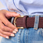 Cintura intrecciata elastica da donna bordeaux