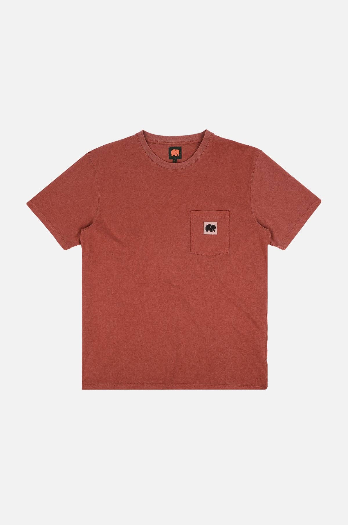T-shirt tinta a pigmento Burning Sky con taschino