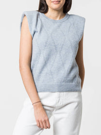 Gilet in maglia con spalle strutturate