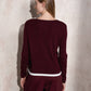 Cardigan in maglia con zip e scollo a V