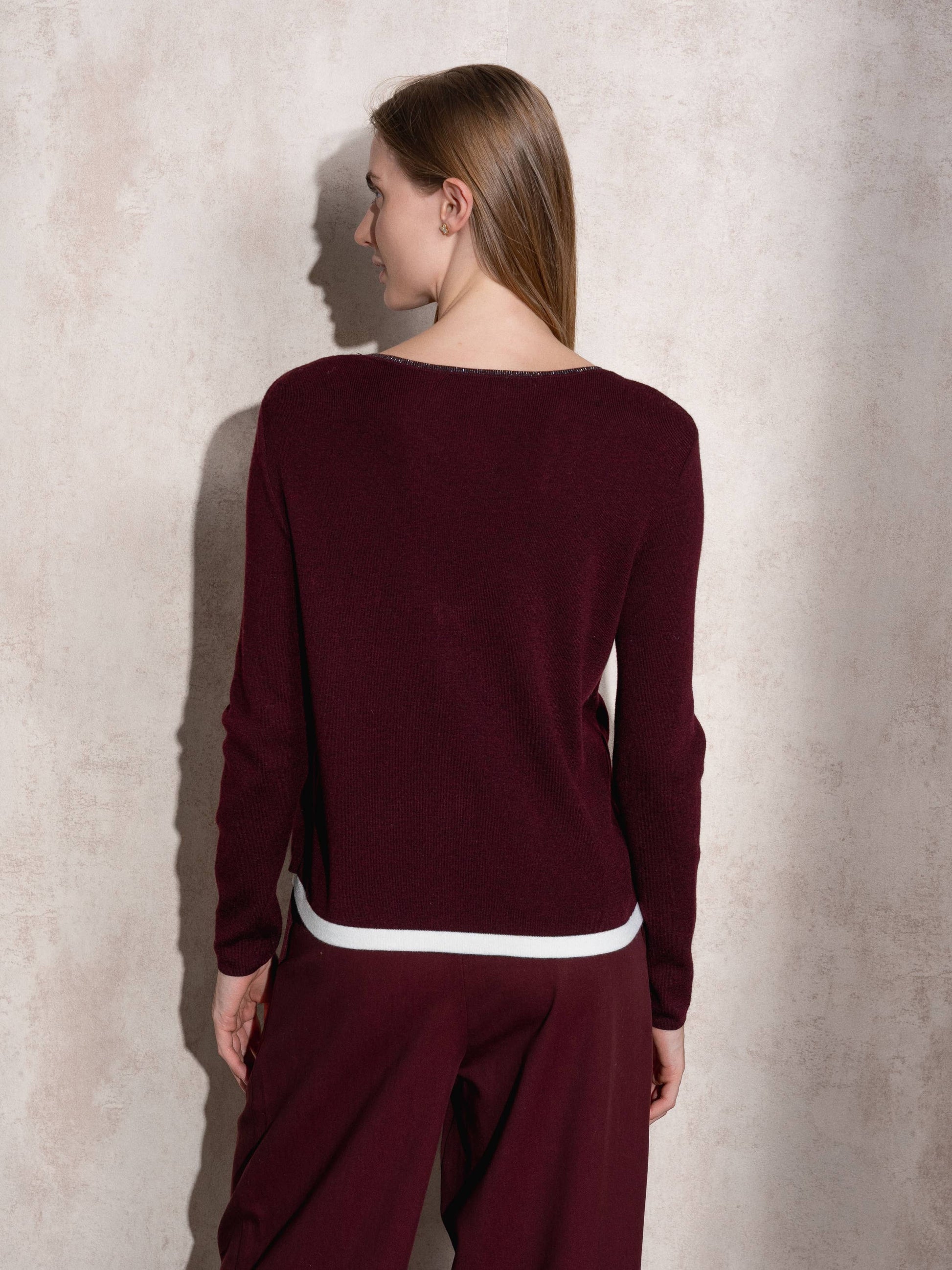 Cardigan in maglia con zip e scollo a V