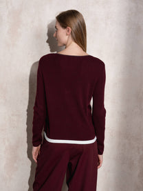 Cardigan in maglia con zip e scollo a V