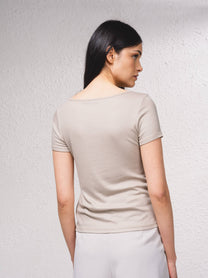 T-shirt basic in viscosa a girocollo