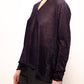 Maxi maglione glitterato con scollo a V