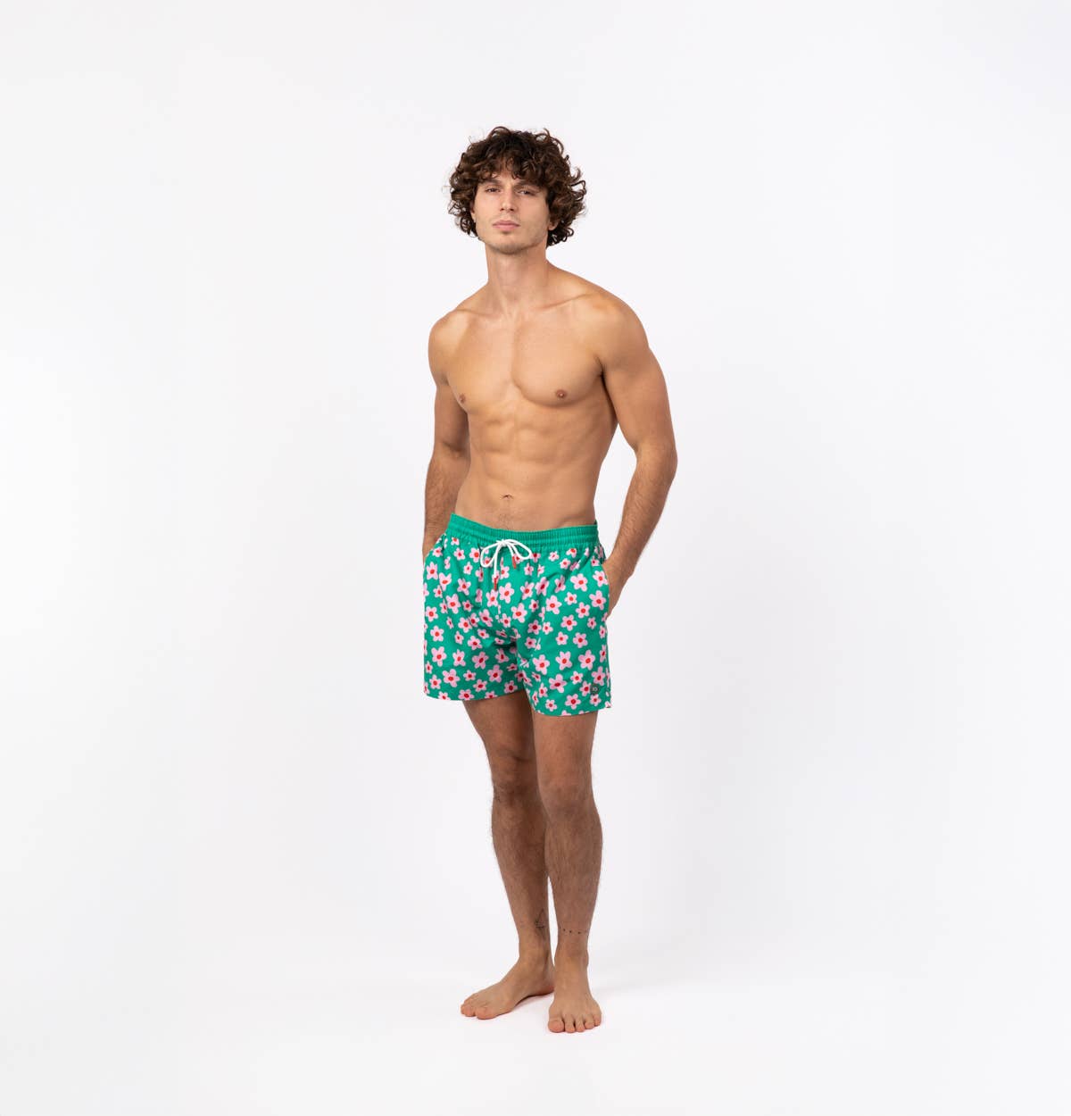 Costume da bagno floreale in poliestere riciclato