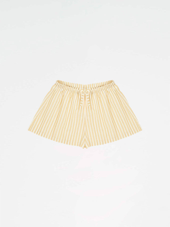 Pantaloncini Spirit a righe gialle in cotone