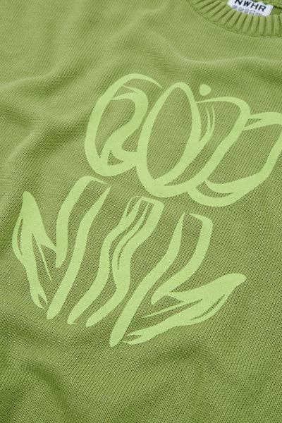 Maglione in cotone biologico con stampa tulipano