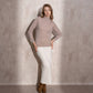 Maglione in maglia con collo alto e volant