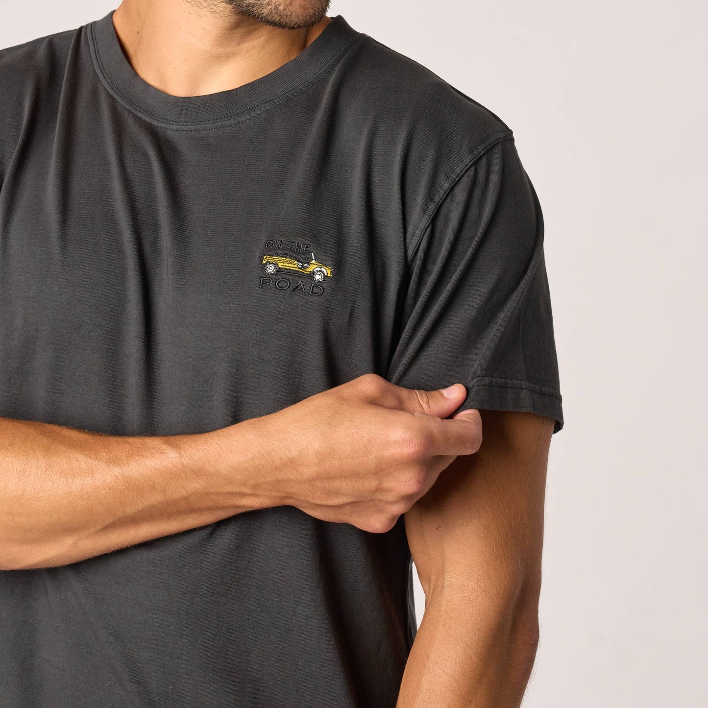 T-shirt Roadtrip in cotone biologico nera