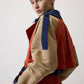 Trench coat color block con cintura