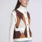 Gilet in maglia jacquard a rombi con bottoni
