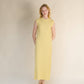 Abito smanicato in maglia a trecce misto cashmere