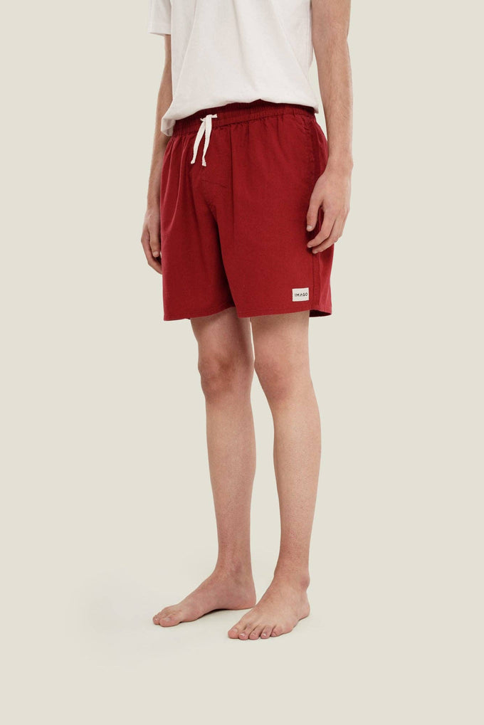 Pantaloncini in lino rossi Carriage