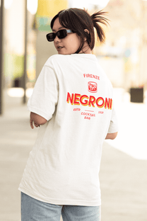 T-shirt unisex in cotone biologico con stampa Negroni Cocktail Bar
