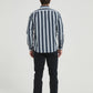 Camicia a righe comfort blu navy
