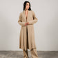 Maxi cardigan in misto cashmere con collo a scialle
