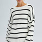 Tunica oversize in maglia a righe