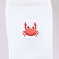 Calzini Mrs Krabs con granchio ricamato