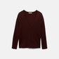 Cardigan in maglia rasata con scollo a V