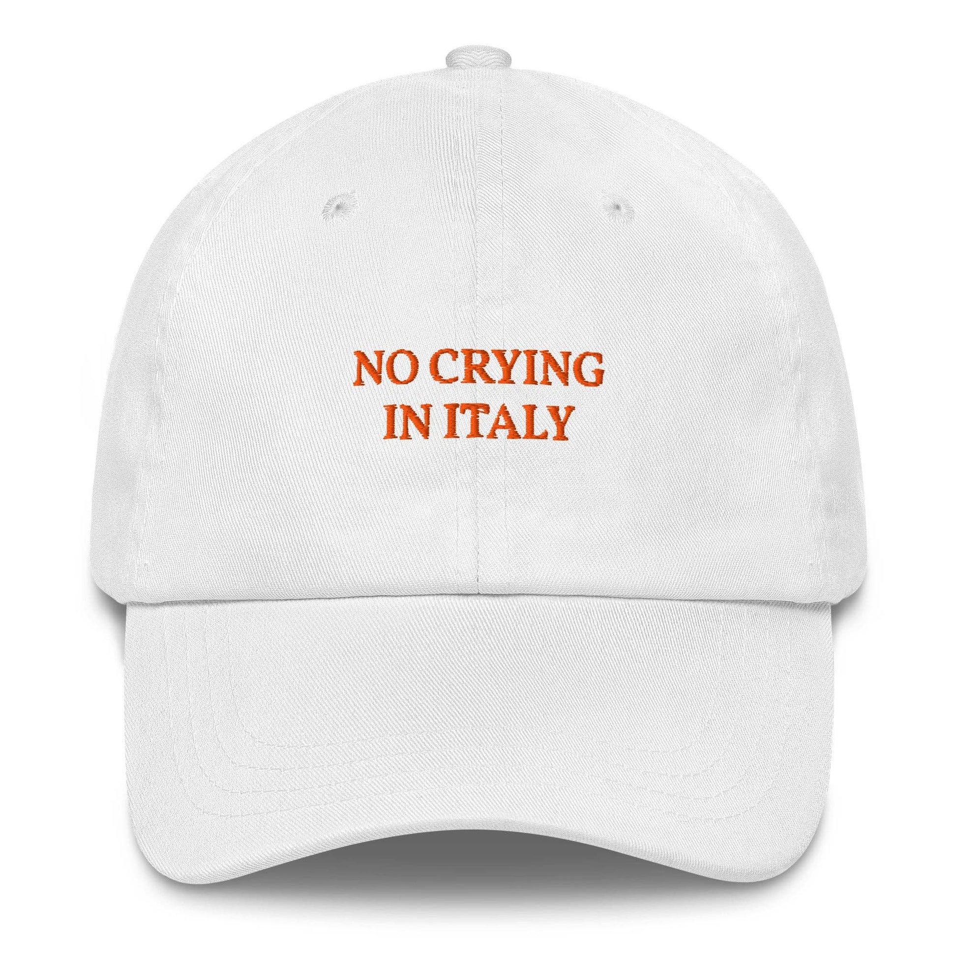 Cappellino da baseball “No Crying in Italy”