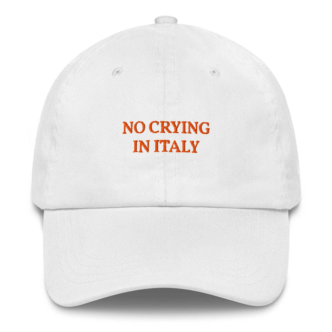 Cappellino da baseball “No Crying in Italy”