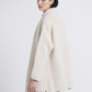 Cardigan in maglia beige oversize