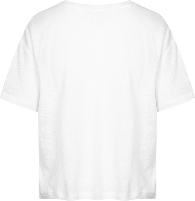 T-shirt Ivalo in lino bianca