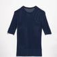 T-shirt in cotone fine con micro pointelle