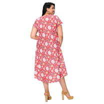 Abito estivo midi boho floreale in cotone