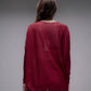 Maxi pullover oversize con scollo a barchetta in maglia 3D