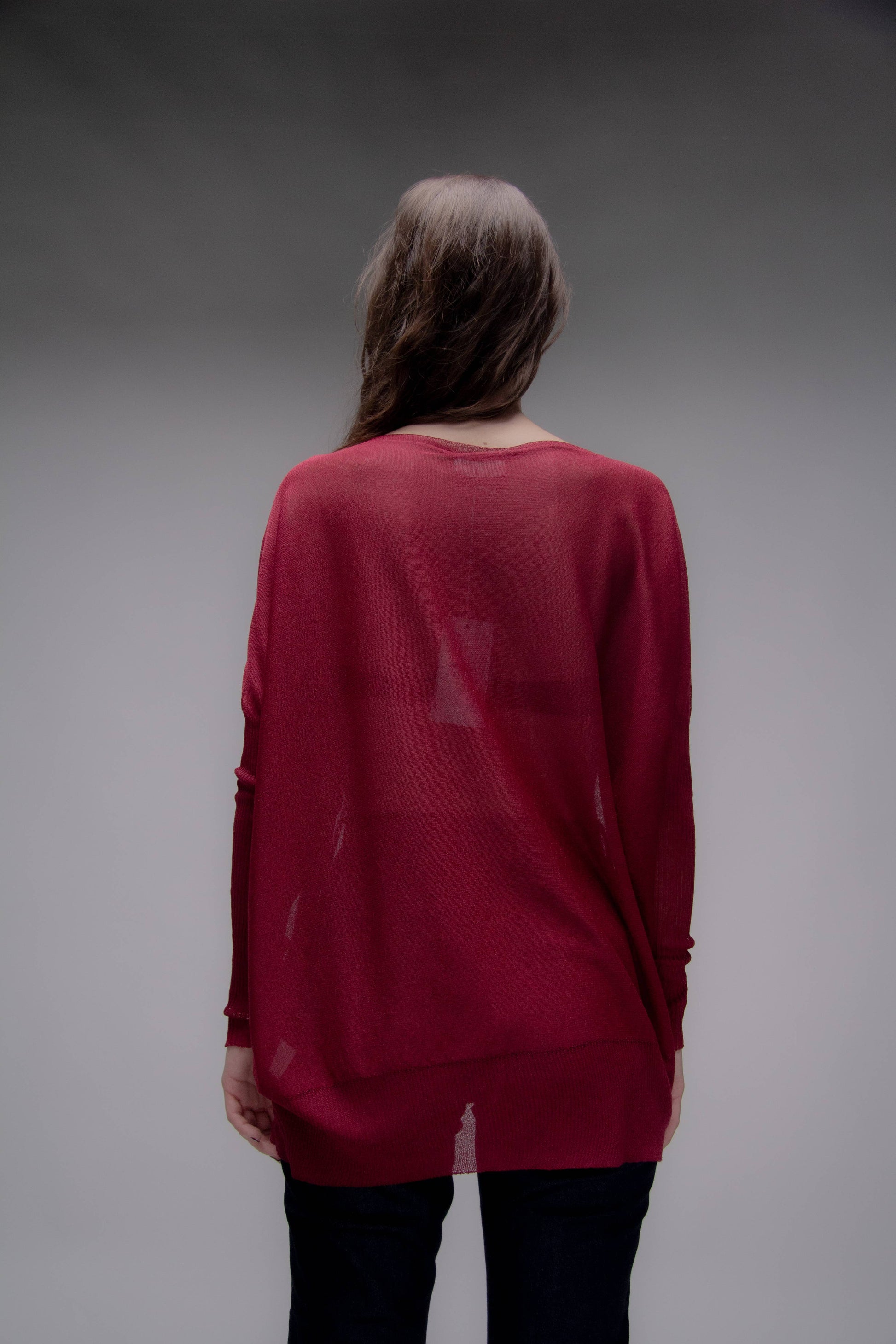 Maxi pullover oversize con scollo a barchetta in maglia 3D