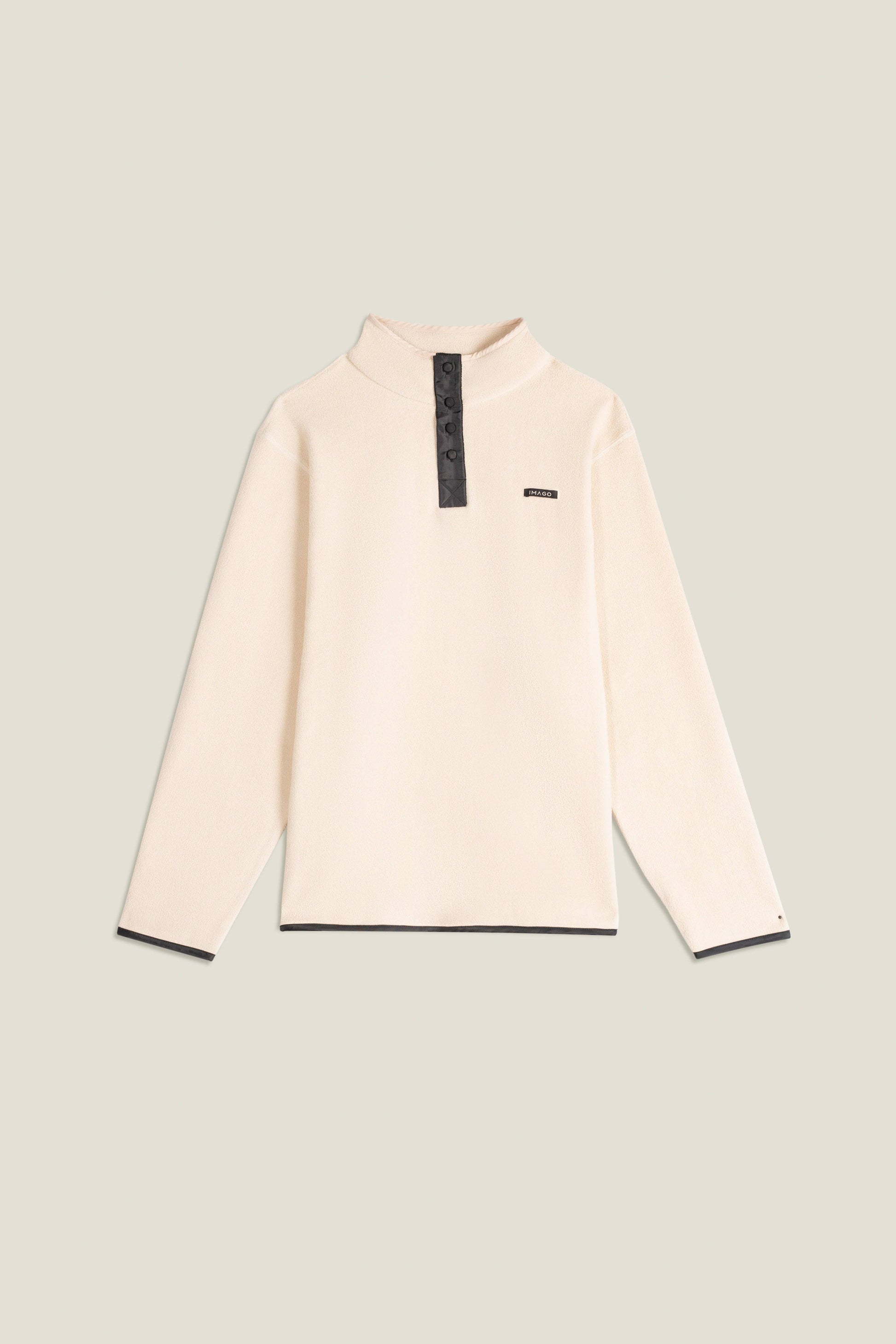 Maglione polar beige unisex in cotone organico