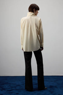 Camicia asimmetrica in popeline di cotone