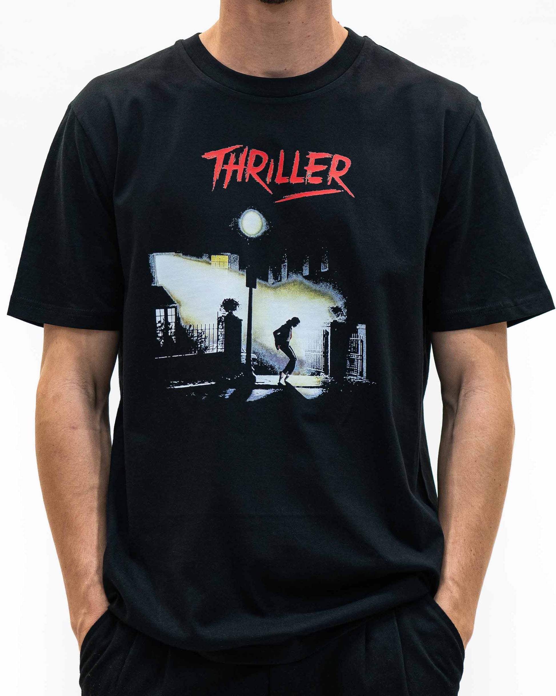 T-shirt unisex nera con stampa Thriller