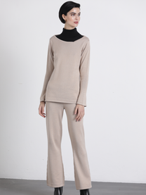 Pantaloni in maglia a zampa