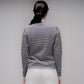 Maglione girocollo a righe in cotone Pima