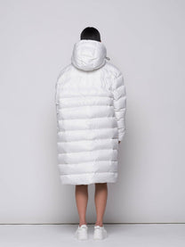 Parka imbottito lungo con cappuccio removibile