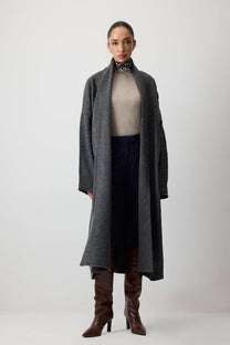 Cardigan lungo in maglia oversize