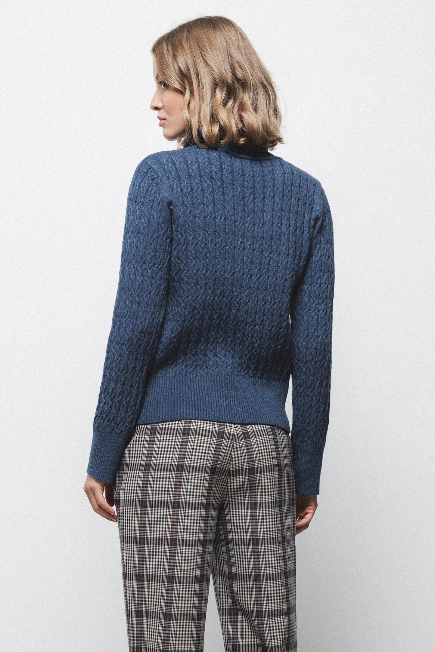 Maglione dolcevita a maglia strutturata