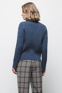 Maglione dolcevita a maglia strutturata