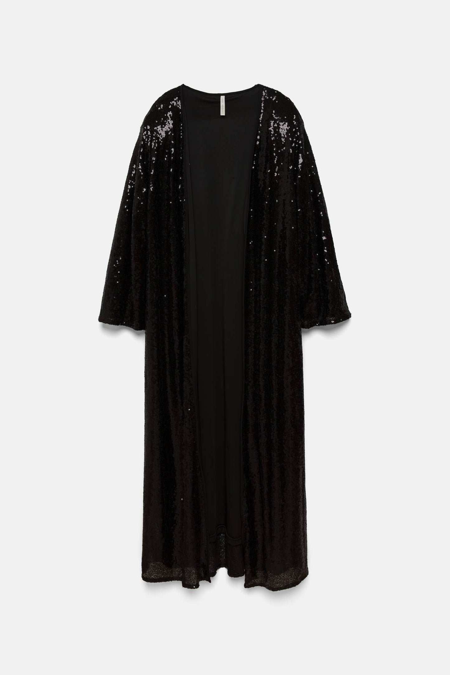 Kimono lungo con paillettes nero