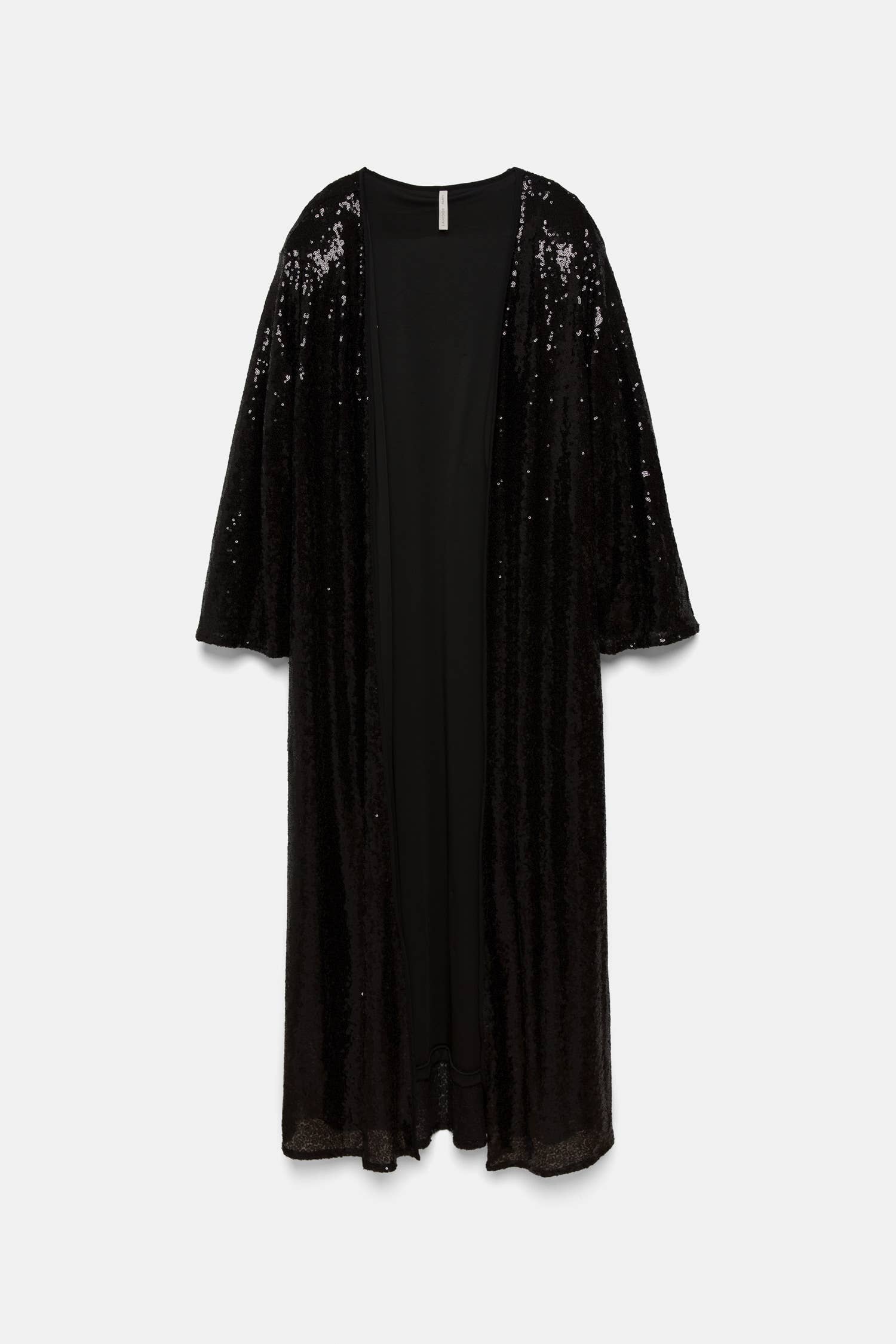 Kimono lungo con paillettes nero