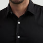 Camicia in cotone compatto nera