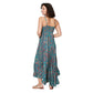 Abito lungo estivo boho con scollo a V e spalline sottili