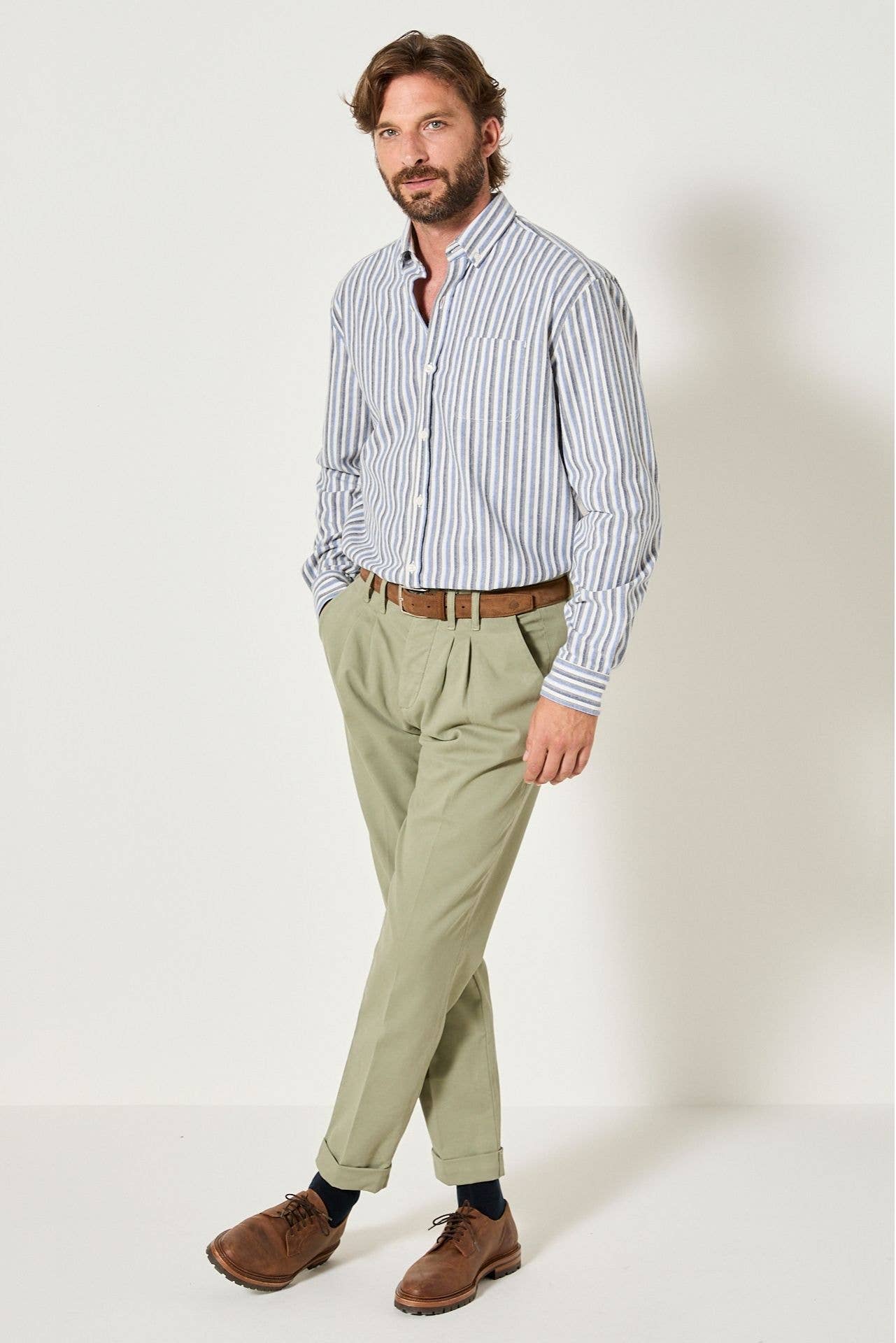 Camicia a righe in cotone Java Provence