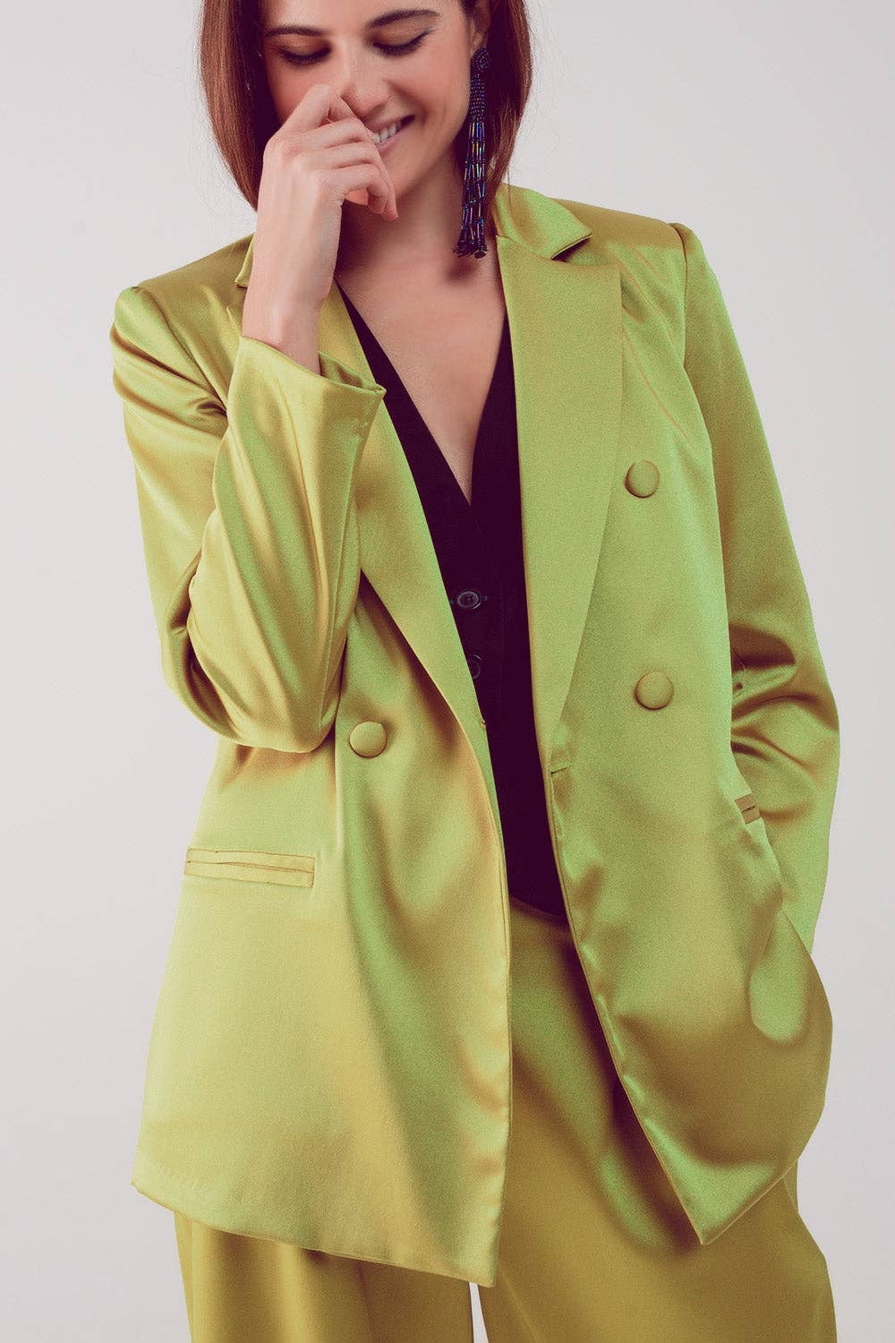 Blazer doppiopetto in poliestere SMF
