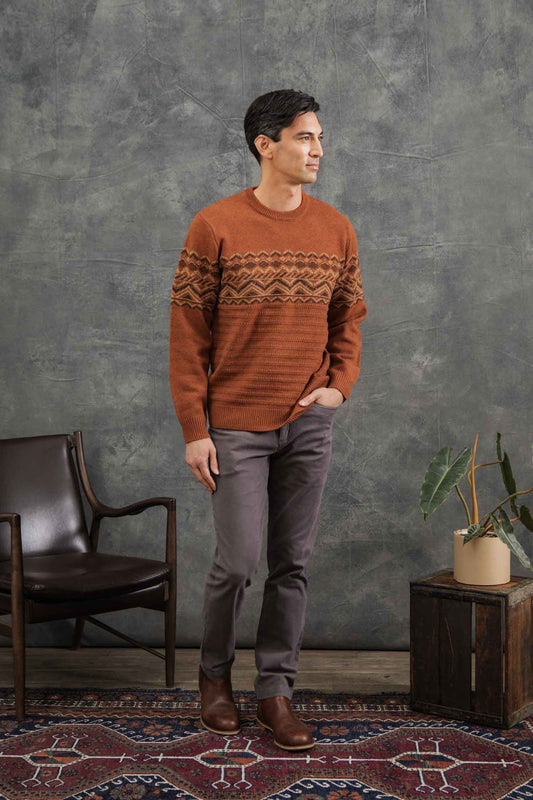 Maglione Fair Isle Rockwood in lana merino