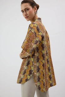 Camicia in popeline fantasia