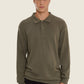 Maglione polo verde Foglia di Tè in cotone organico